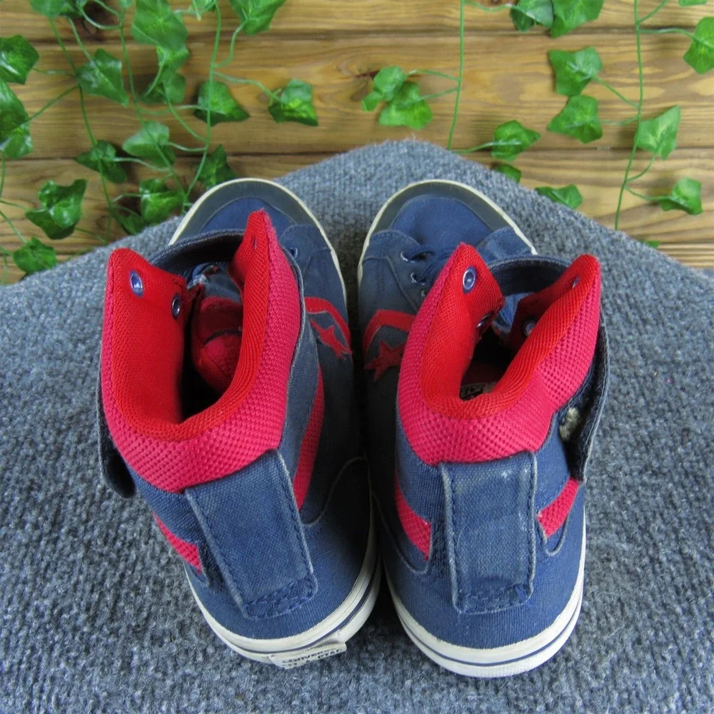 Converse Sneaker‎ Mid Boys Y 6 Medium Athletic Blue Fabric Hook & Loop